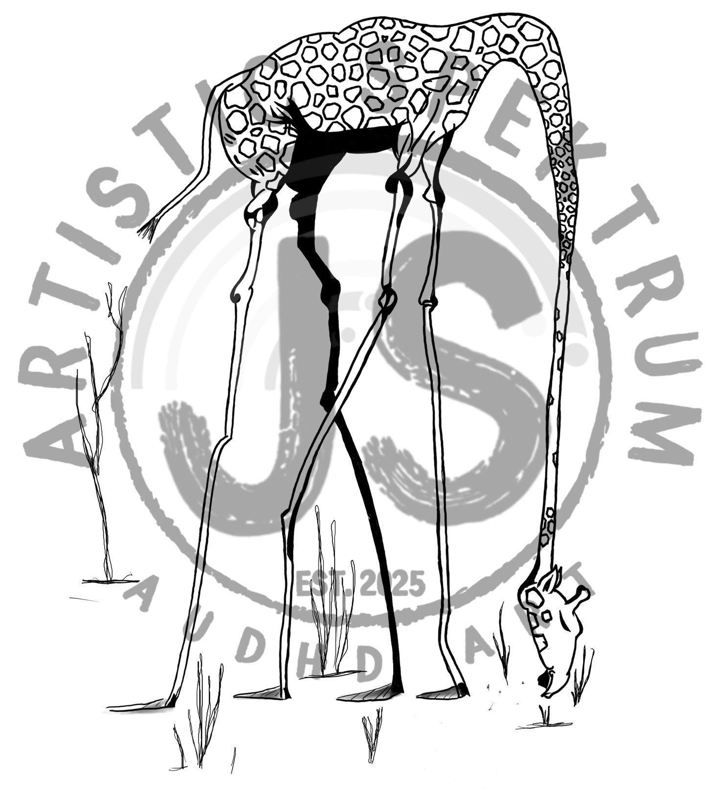 Dali inspired giraffe