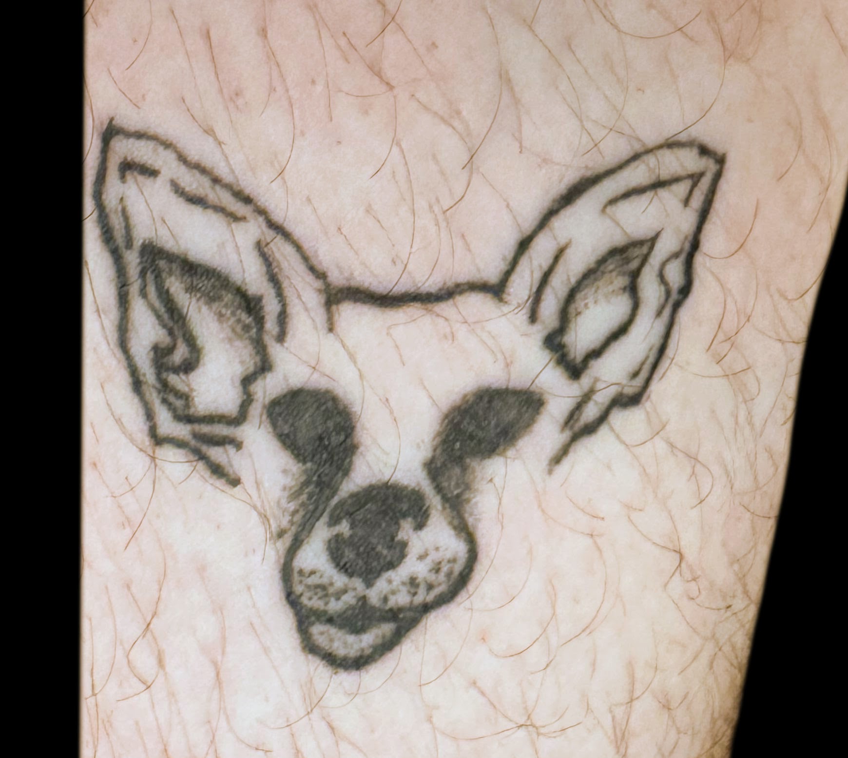 Buggle (Leela), my dog, second tattoo ever completed