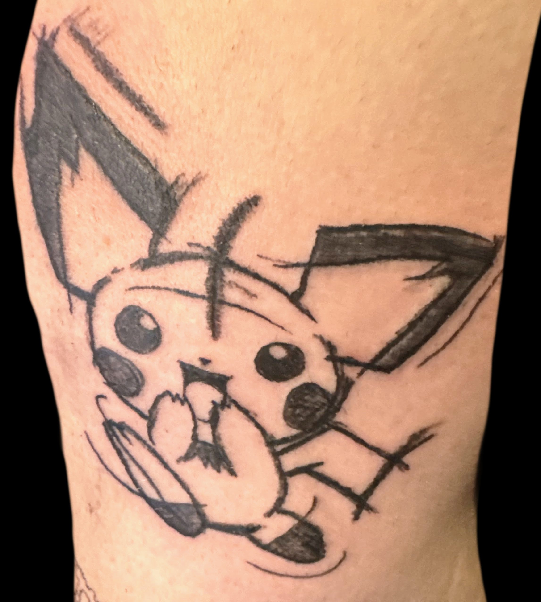 Pichu black linework