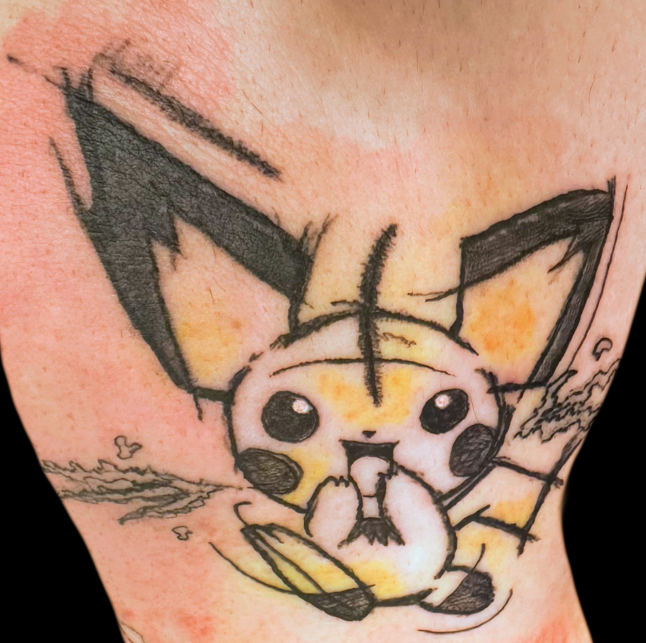 Pichu with watercolor